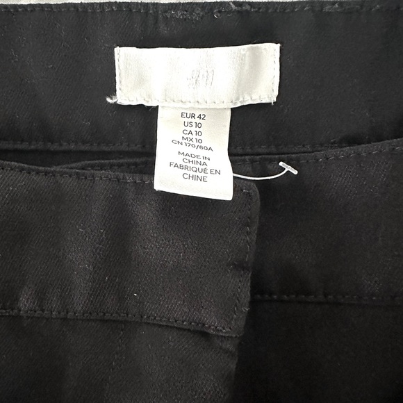H&M Black Twill Utility Cargo Pants - size 10 - Picture 5 of 6